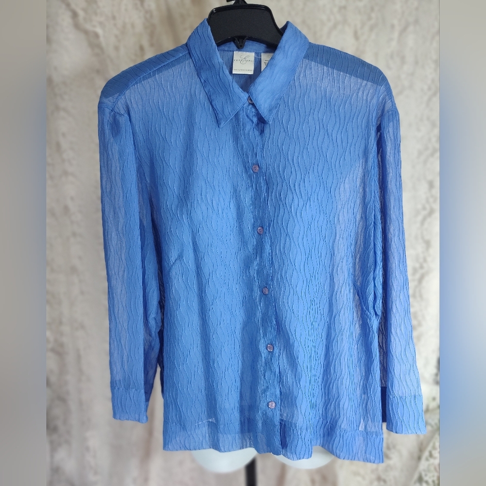 Emma James Blue Top NWOT